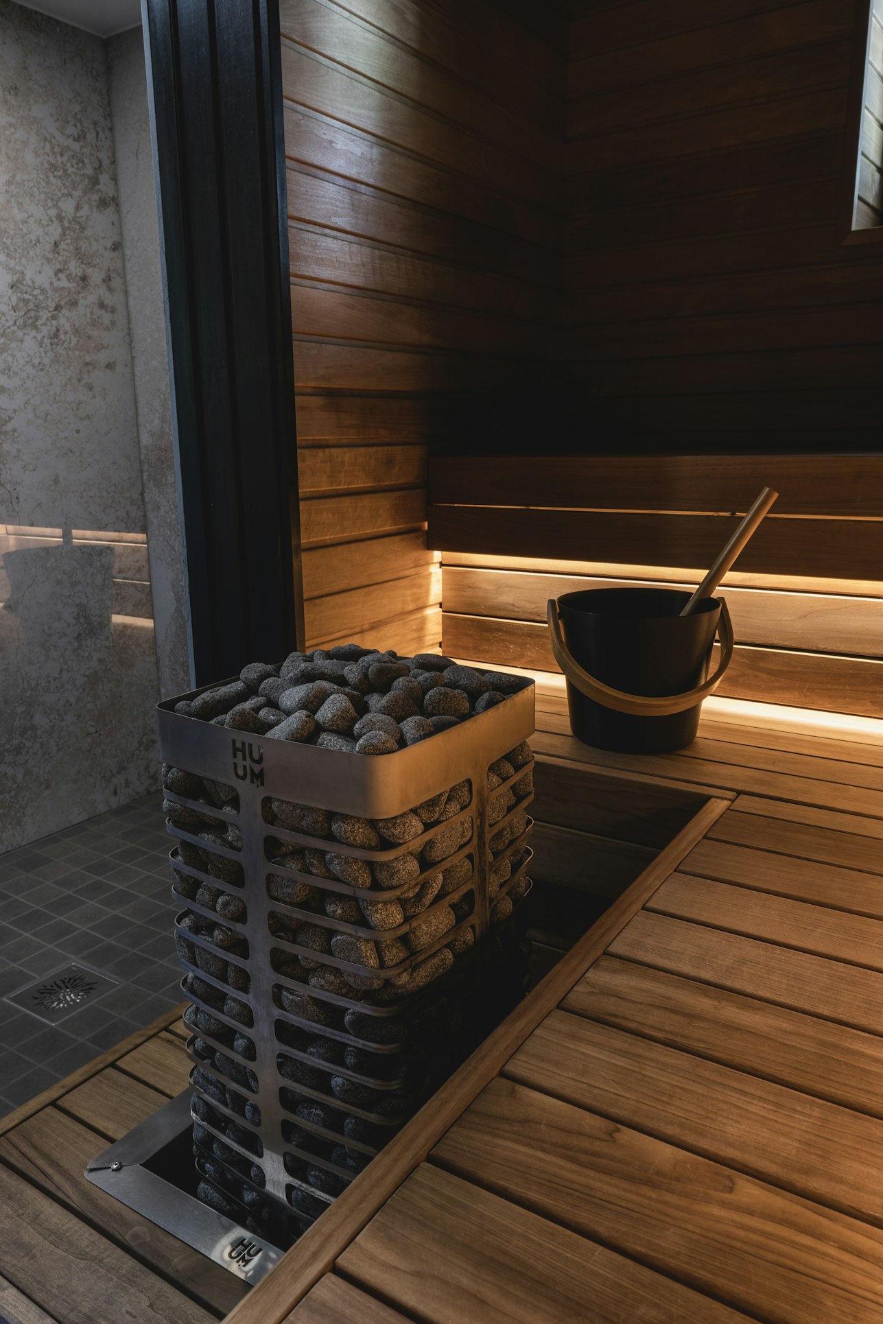 Sauna traditionnel en bois naturel